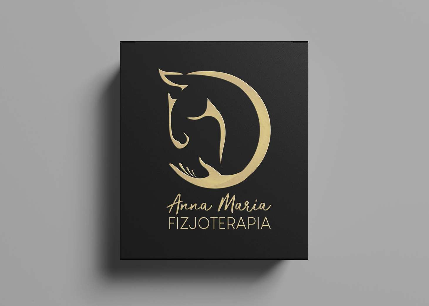 Projekt logo gabinet fizjoterapii złota identyfikacja - UR Projekty